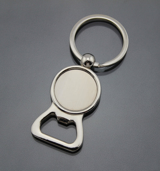 Circle Board Bottle Opener Key Tag