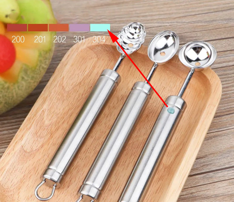 Round 304 Stainless Steel Fruit Scoop Watermelon Scoop Ice Cream Scoop