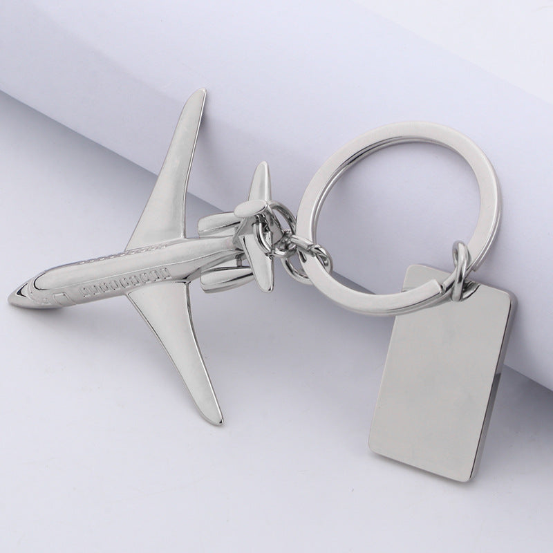Plane Shaped Key Chain with Data Plate