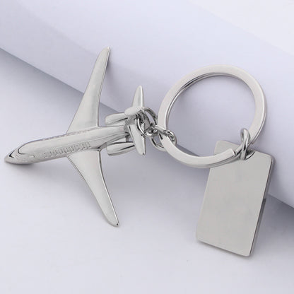 Plane Shaped Key Chain with Data Plate