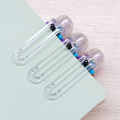 6-Color Transparent Pen Barrel Click Pen Original Retractable Ballpoint Pen