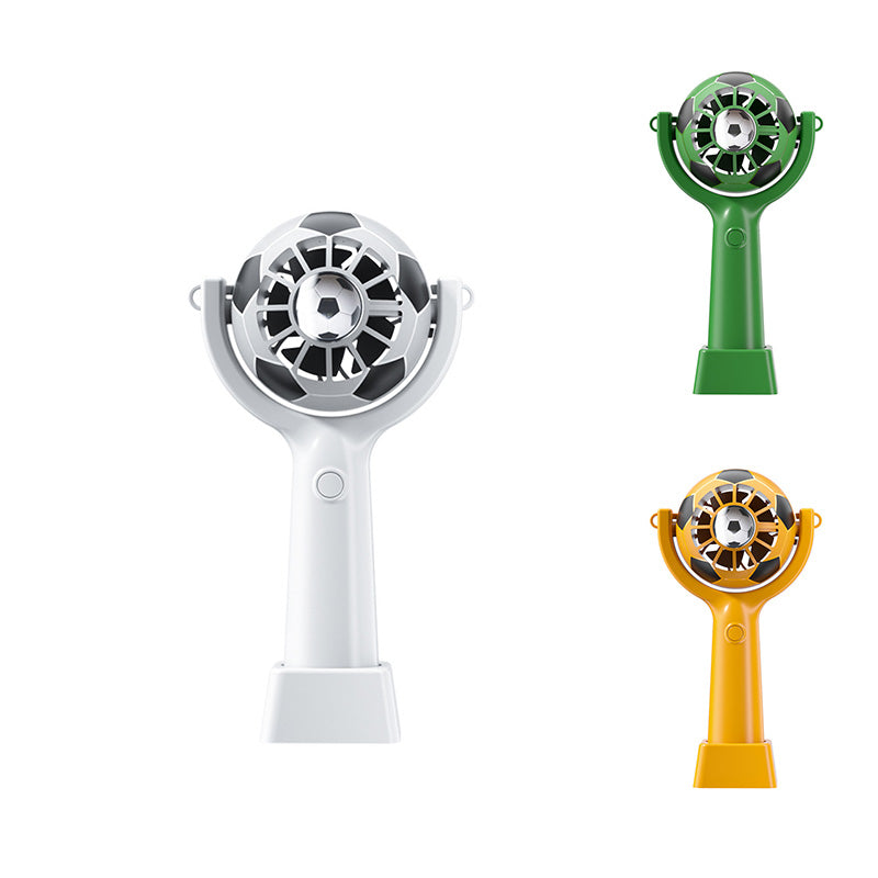 360° Rotatable Soccer Handheld & Neck Fan, Portable Mini Fan with Durable ABS Material