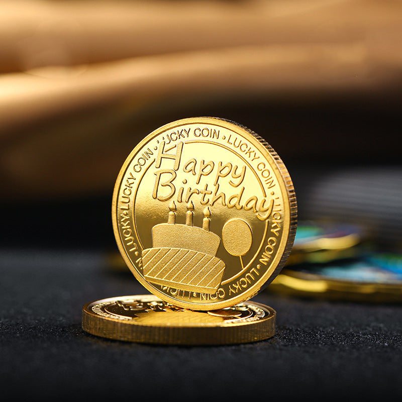 1.8" Round Commemorative Coins Challenge Coin Birthday Gift Coin-Hydraulic Process