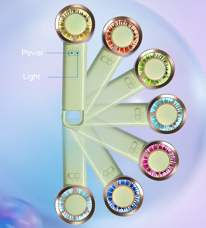 Mini Handheld Fan Portable Rechargeable Fan Desk Fan With Light