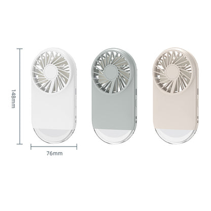Portable Handheld Fan Rechargeable Pocket Fan w/ Flashlight