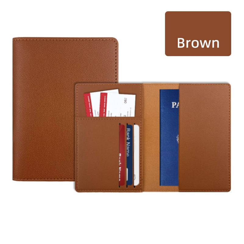 PU Leather Passport Holder Ticket Holder For Travel Slim Passport Wallet