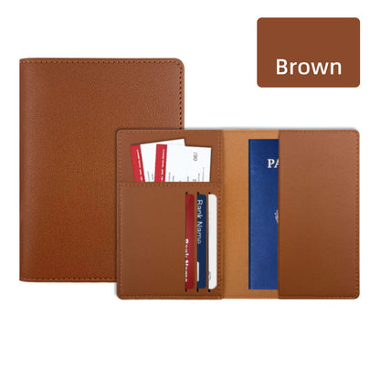 PU Leather Passport Holder Ticket Holder For Travel Slim Passport Wallet