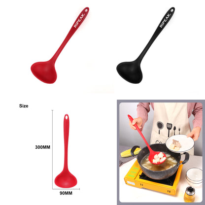 Silicone Deep Soup Ladle-Heat Resistant Silicone Tools for Cooking Baking Mixing Non-Stick Cookware