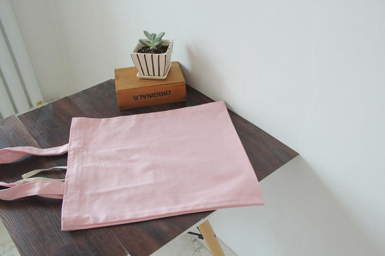 12 oz Canvas Grocery Shopping Tote Bag Single Shoulder Bag Daily Casual Bag For Students