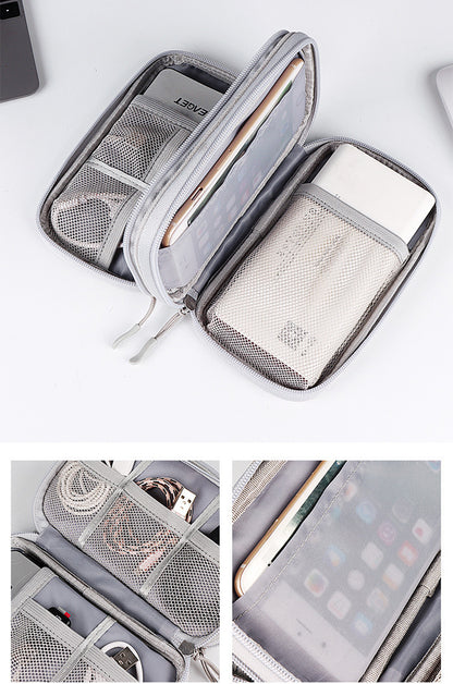 Electronic Accessories Organizer Travel Cable Organizer Bag Pouch (2 Layers)