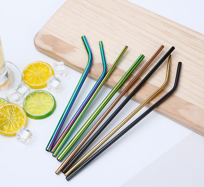 3PS Stainless Steel Straws Set w/Linen Bag