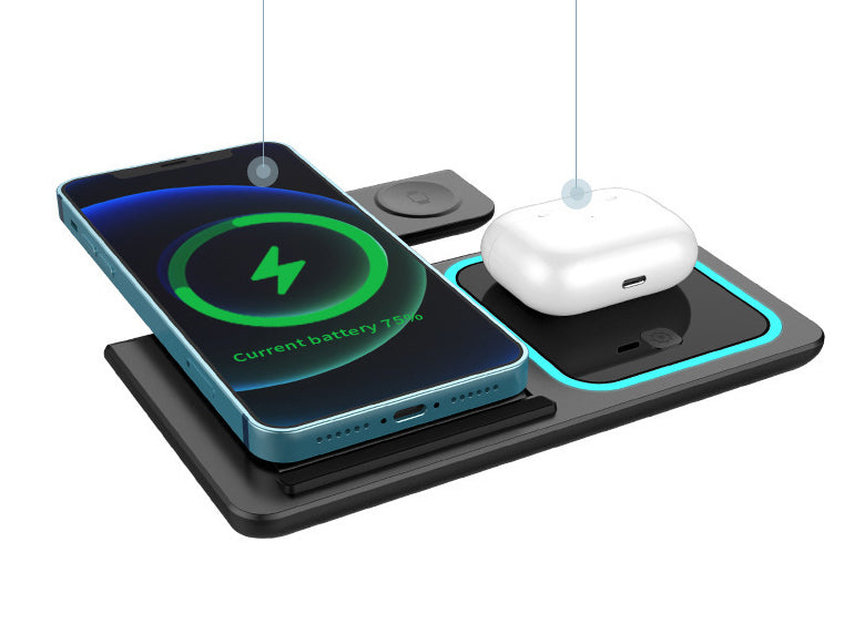Foldable Wireless Charger Station Magnetic Wireless Charger