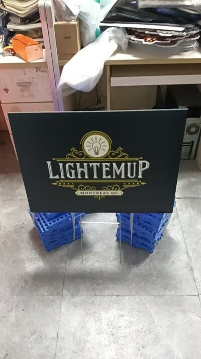 Custom UV Printed PP Plastic Sign Hollow Board Yard Sign W/ Stake
