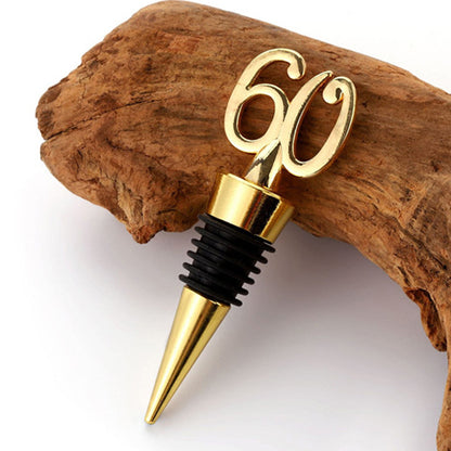 60th Birthday Wine and Beverage Bottle Stoppers W/ Gift Box