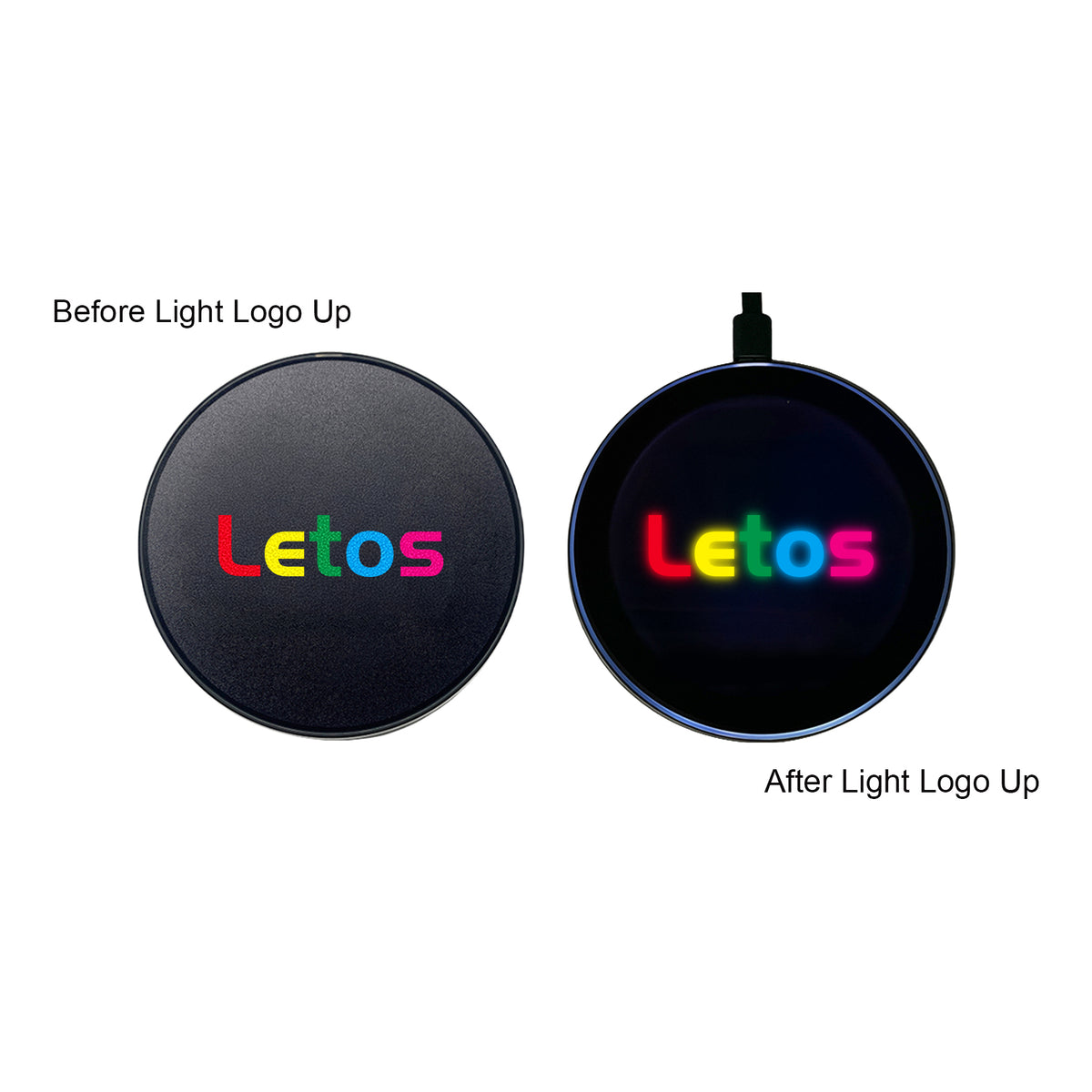 Full Color Flashing LED Light Up Wireless Charger