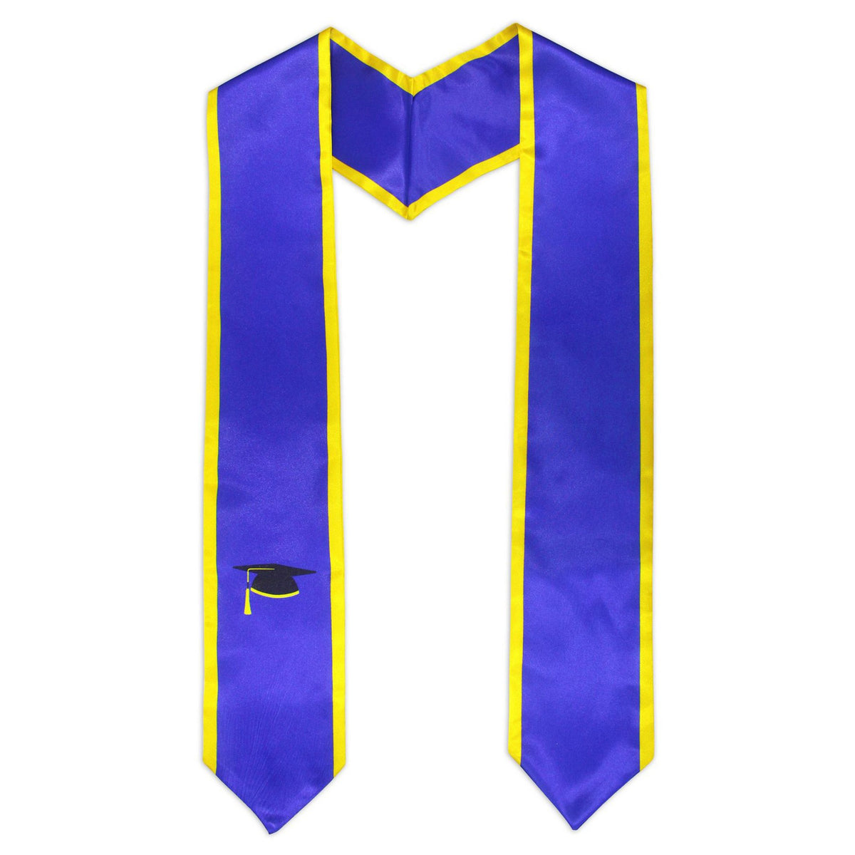 60" L Custom Polyester Satin Graduation Stole Double Layer Academic Sash