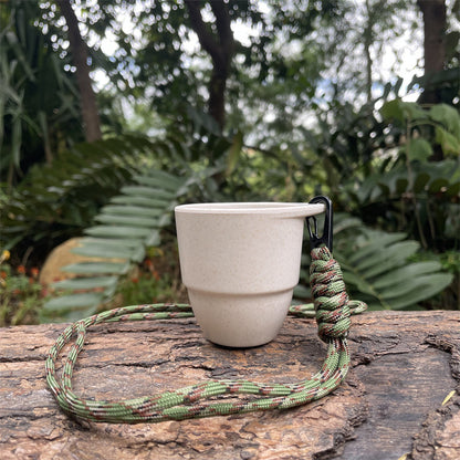 3 oz Coffee Mug Camping Mug Travel Tumbler Cup W/ Paracord Handle Drawstring