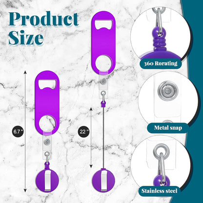 Retractable Stainless Steel Beer Opener Flat Bottle Opener