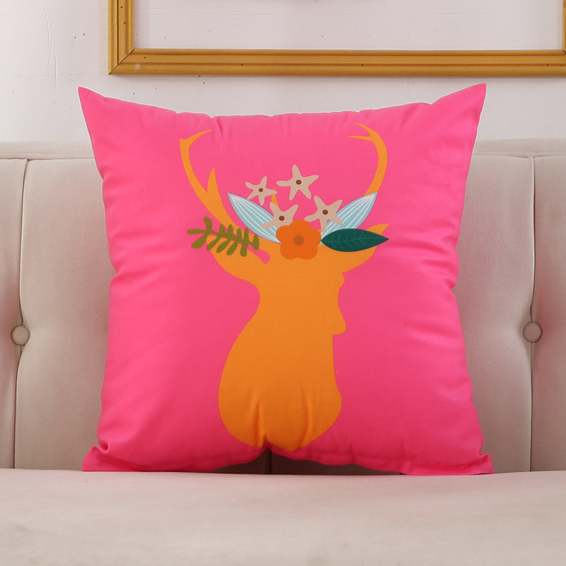 Full Printed 15.8 x 15.8" Premium Square Polyester Short Plush Throw Pillowcase W/Hidden Zipper