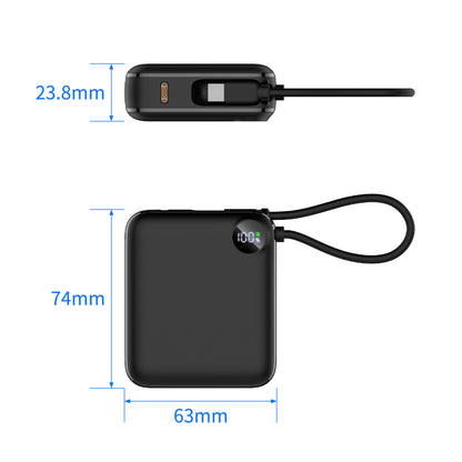 10000mAh Portable 22.5W PD Fast Charging LED Display Powerbank w/ Charging Type-C Cable