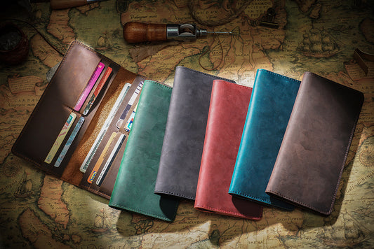 Crazy-horse Genuine Leather Passport Wallet