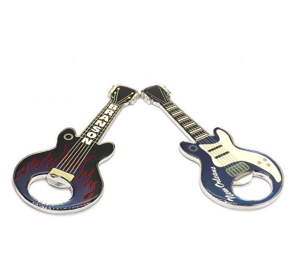 Guitar Shaped Bottle Opener Keychain