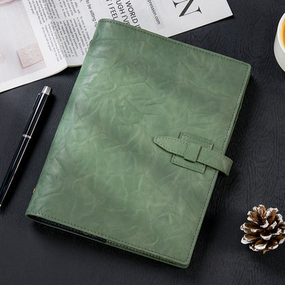 A5 Soft Leather Binder Notebook W/ Pen Holder