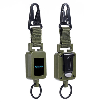 Outdoor Rectangle Retractable Badge Reel Key w/ Belt Clip