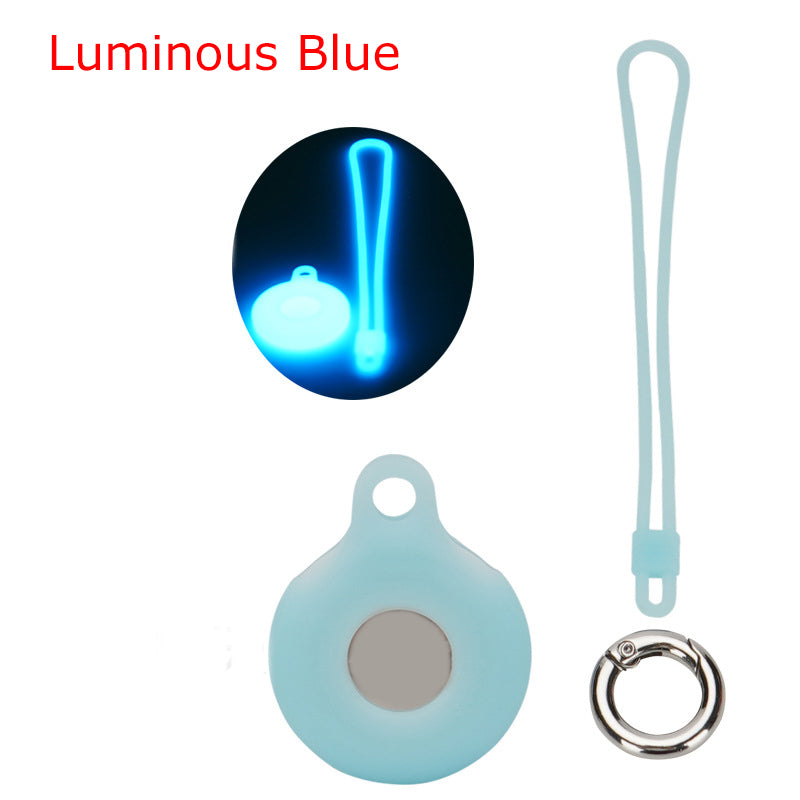 Circular Silicone KeyTag Tracker Case Access Card Sleeve Anti-Lost Protector Holder W/Silicone Strap