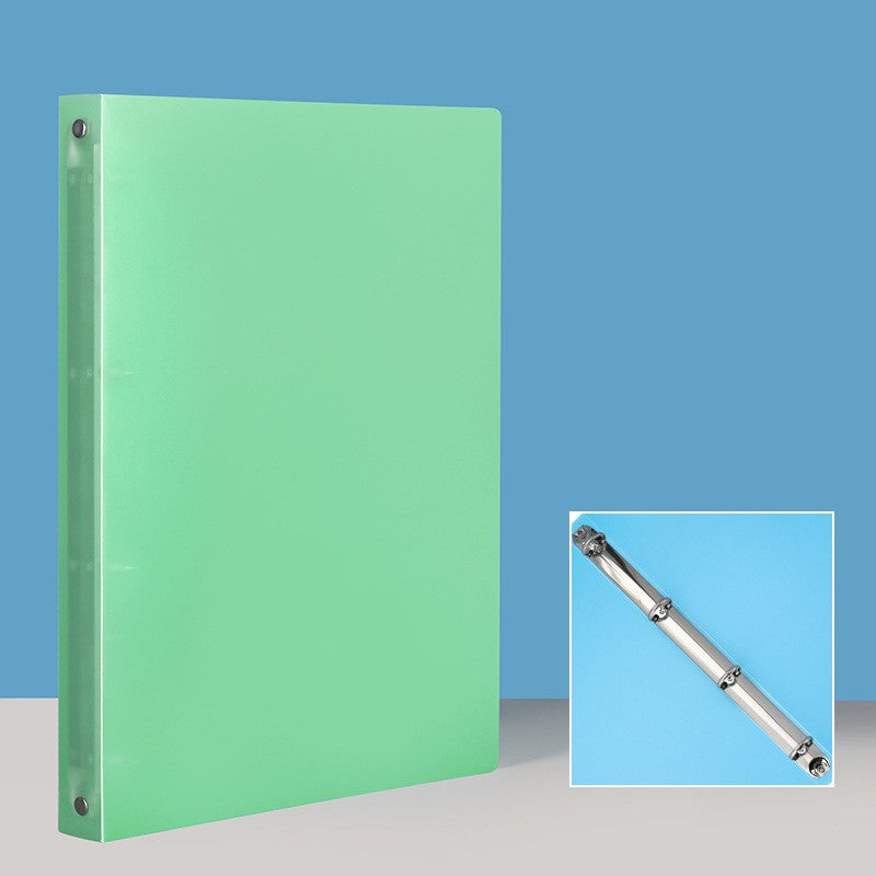 A4 Plastic 4-Ring Binder Document Organizer Folder Rounded Rings Binder
