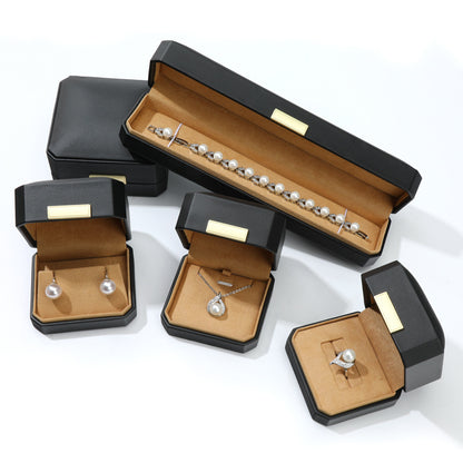 Octagonal Jewelry Boxes PU Leather Necklace Boxes Gift Boxes Jewelry Case for Pendants