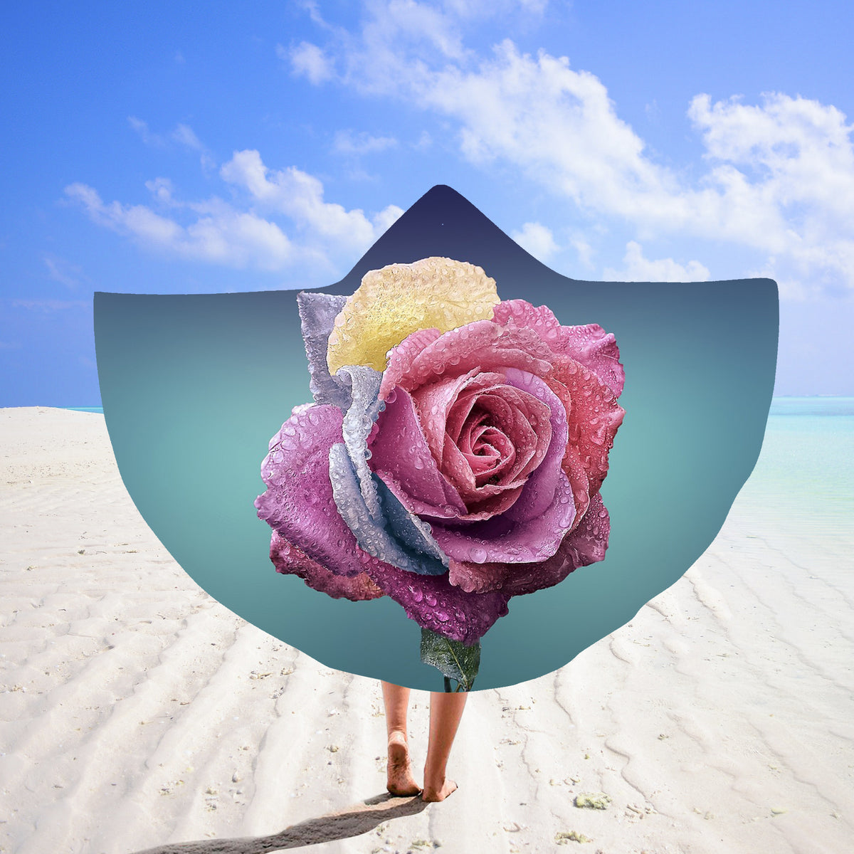 59 x 51" Custom Beach Poncho Towel Swimming Towel#8