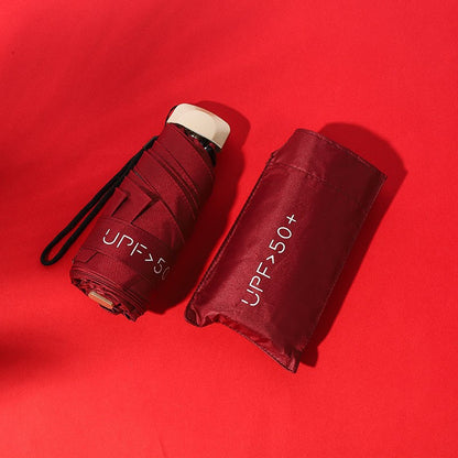 5 Fold Travel Lightweight Protable Pocket Mini Umbrella Manual Open 6 Panels Umbrella