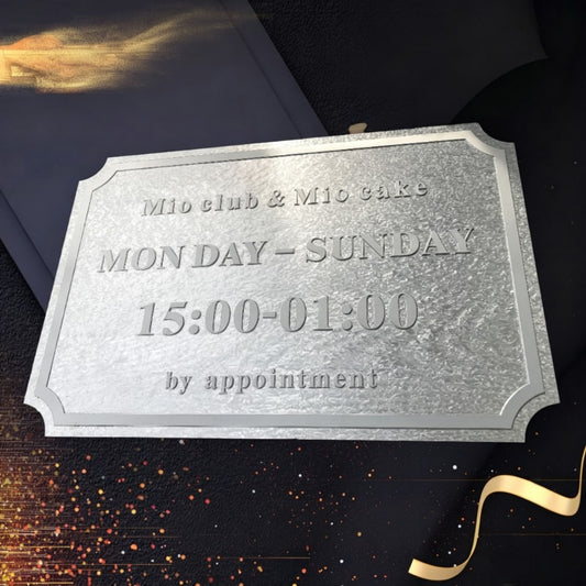 Custom Rectangular Embossed & Printed Aluminum Metal Plate