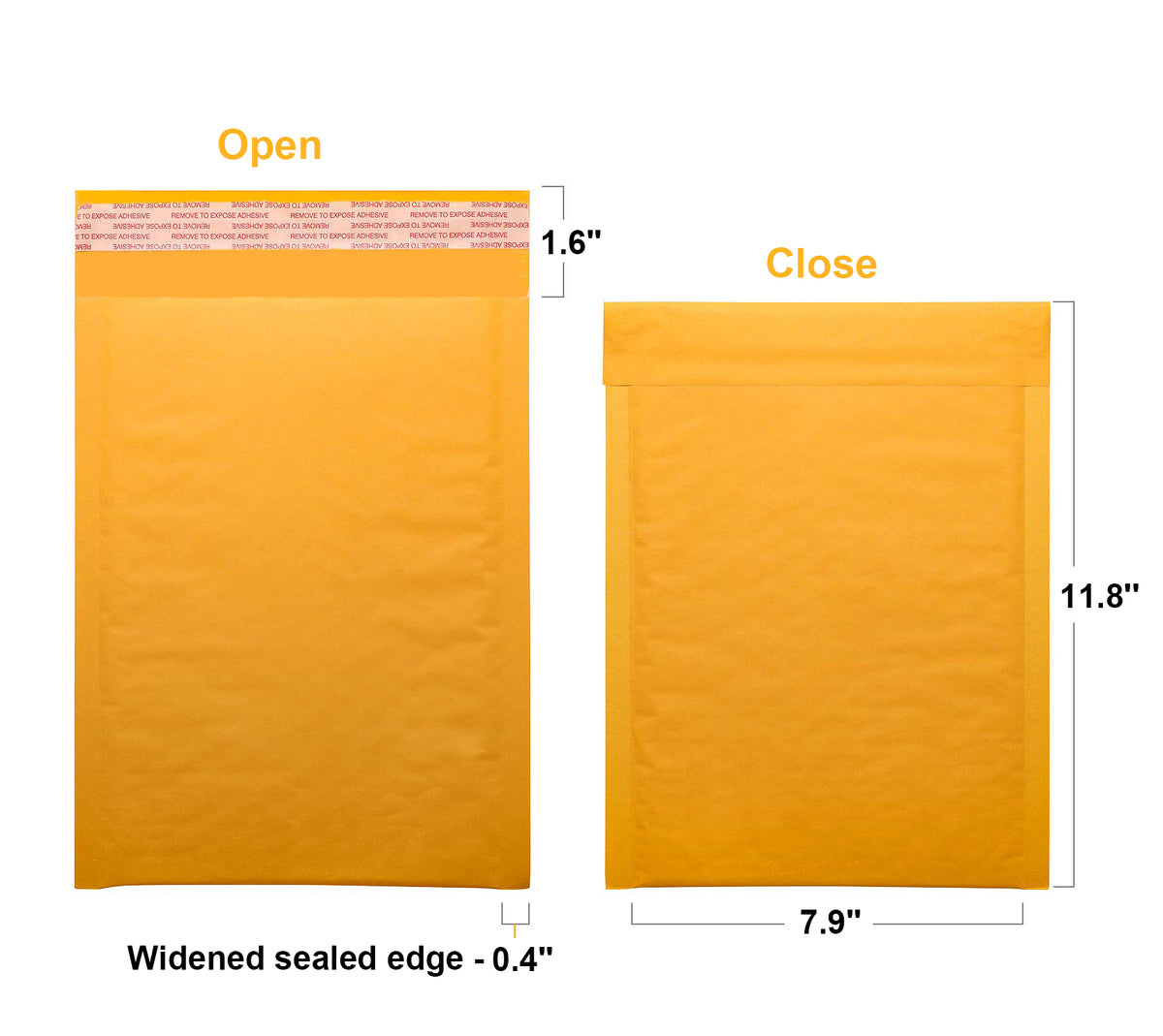 7.9 x 11.8" Kraft Bubble Mailer Self Seal Padded Envelopes for Shipping/ Packaging/ Mailing