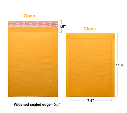 7.9 x 11.8" Kraft Bubble Mailer Self Seal Padded Envelopes for Shipping/ Packaging/ Mailing