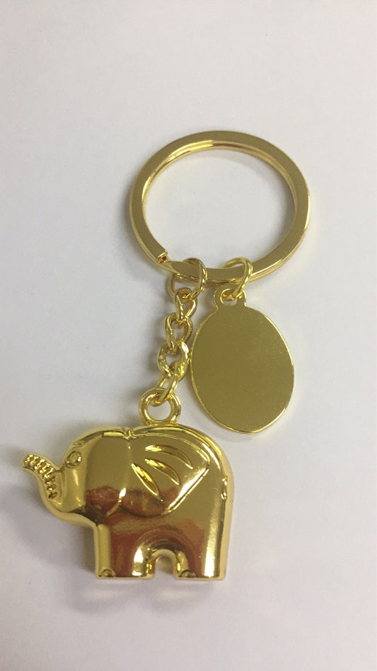 Brass Little Elephant Key Chain