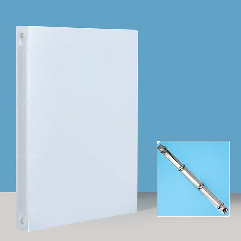 A4 Plastic 4-Ring Binder Document Organizer Folder Rounded Rings Binder