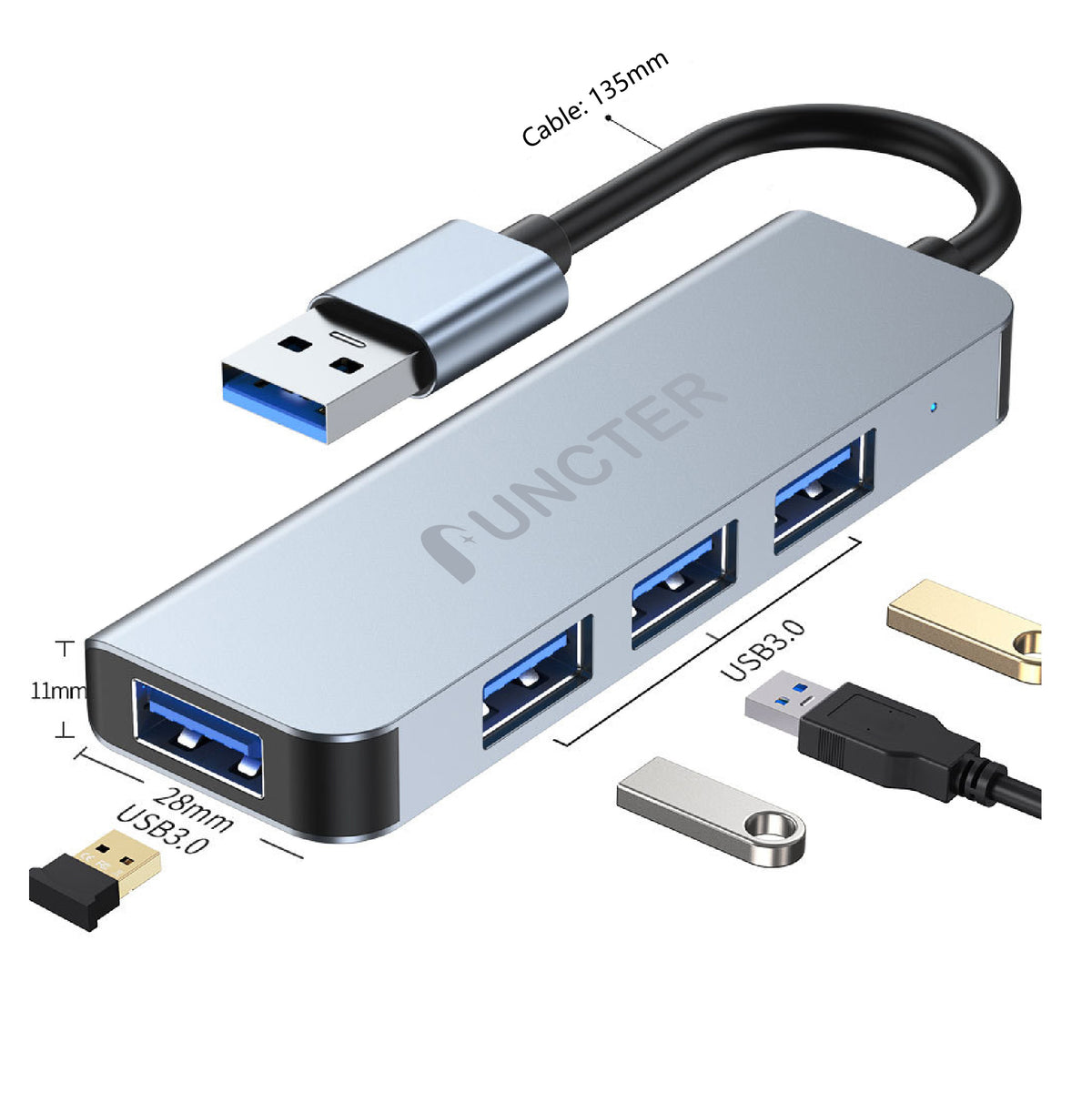 4" 1 Multiport Hub USB Adapter USB Expander Data Transmission