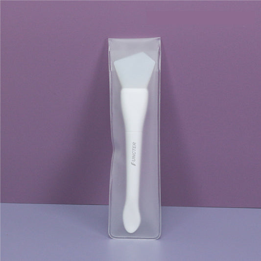 Plastic Handle Silicone Face Mask Polygon Shape Brush with PVC Packing Soft Makeup Skin Care Tool