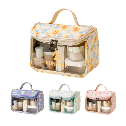 Waterproof Large Cosmetic Bag Toiletry Bag W/Flip