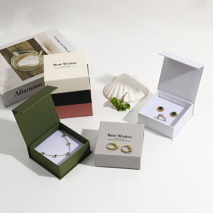 3.5" Magnetic Snap Jewelry Box Boutique Gift Box for Earrings, Necklace