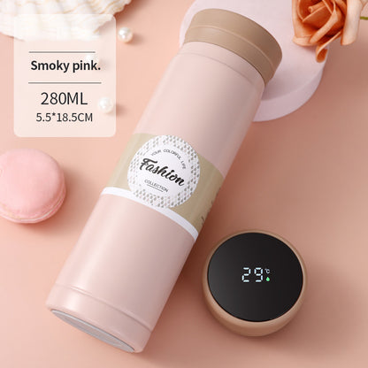9 Oz./280ml Smart LED Water Bottle Vacuum Insulated Bottle Thermal Cup W/Digital Temperature Display