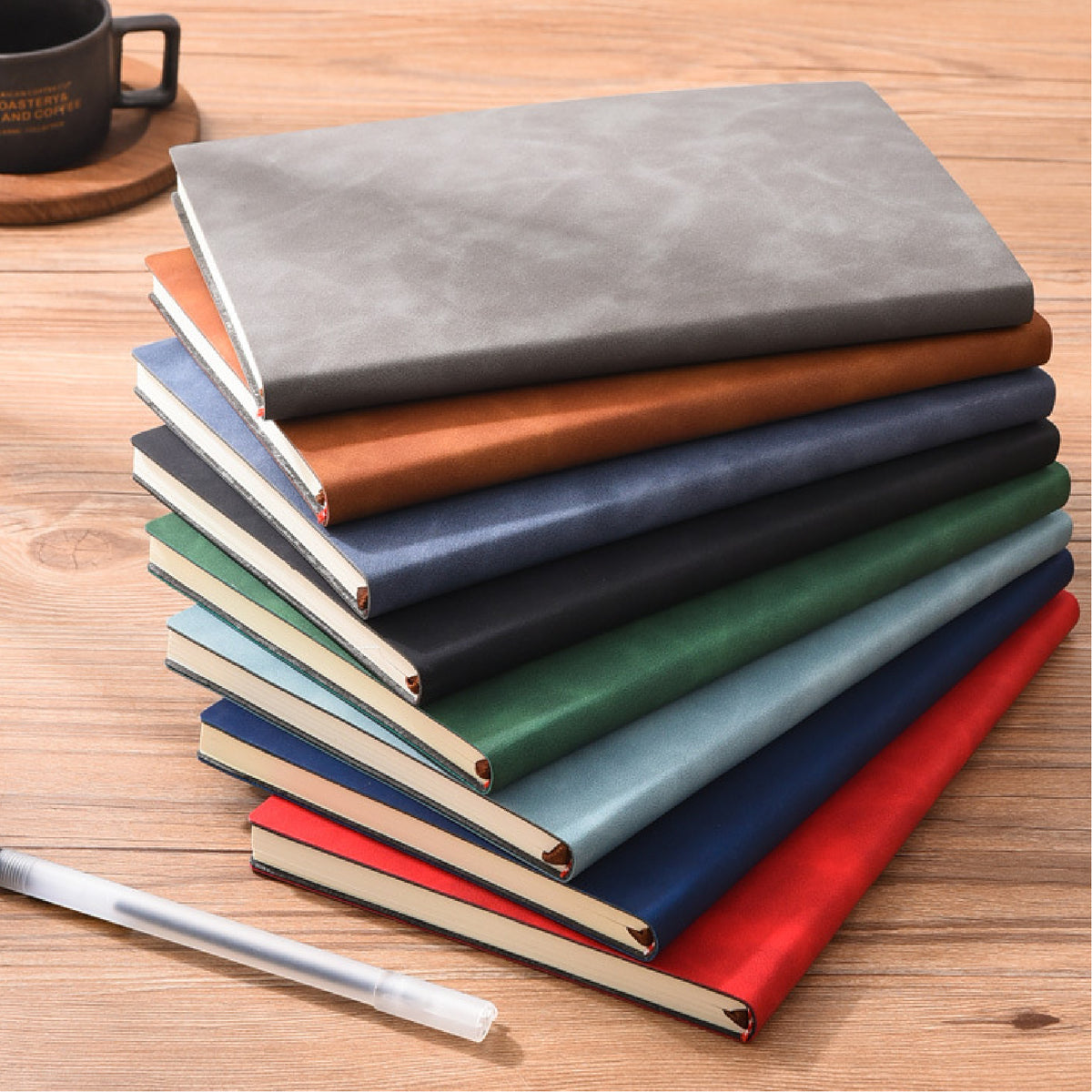 B5 Soft Leatherette Bound Journal Writing Notebook Executive Notebook Meeting Journal