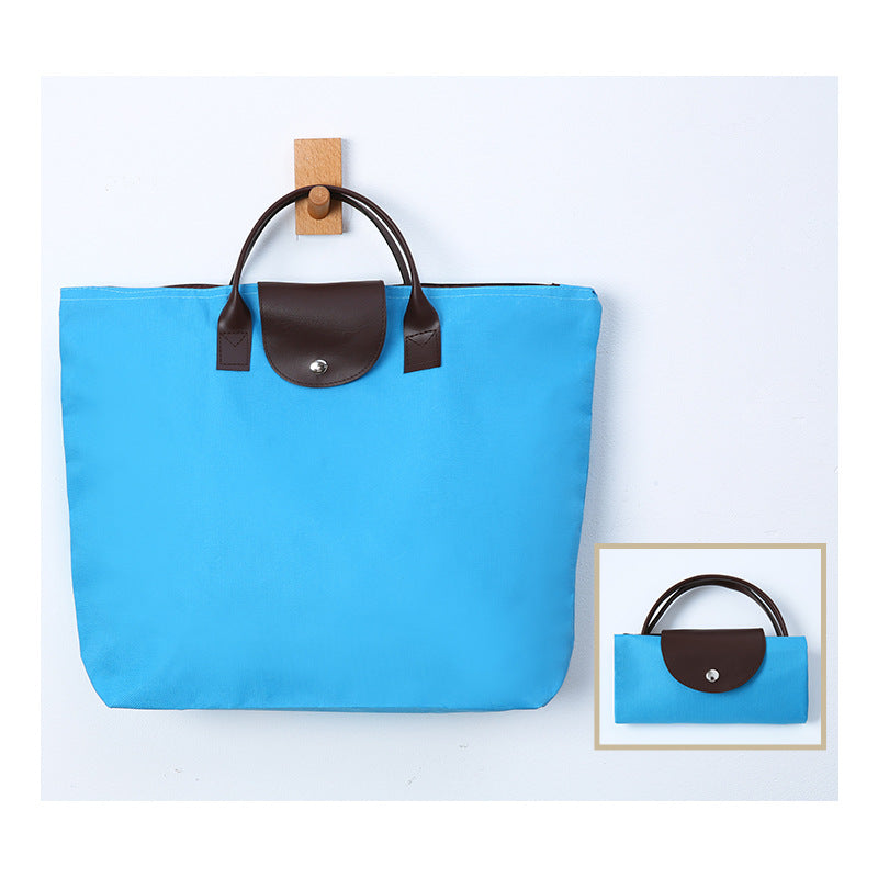 Folding Heavy Duty Oxford Groceries Bag Reusable Shopping Bags Large Foldable Tote Bag