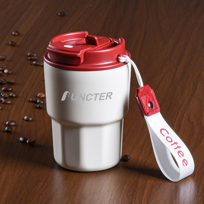 11oz Dual-Lid Insulated Water Bottle Travel Coffee Mug