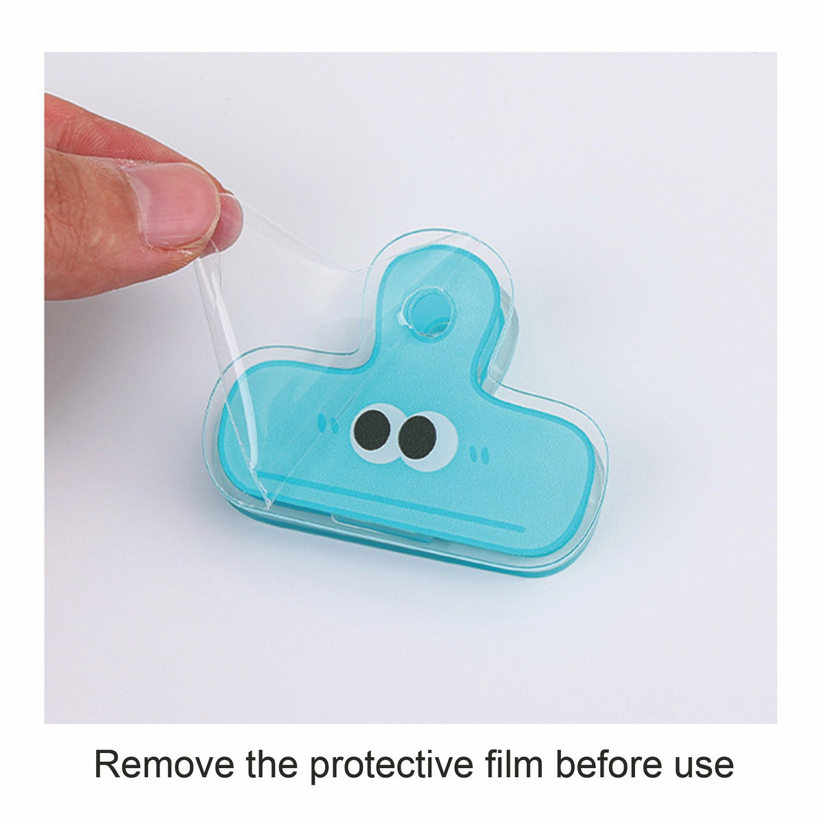 Transparent Cute Acrylic Album Memo Clip Bag Binder Sealing Clip Food Bag Clamp - Two Sides Imprint