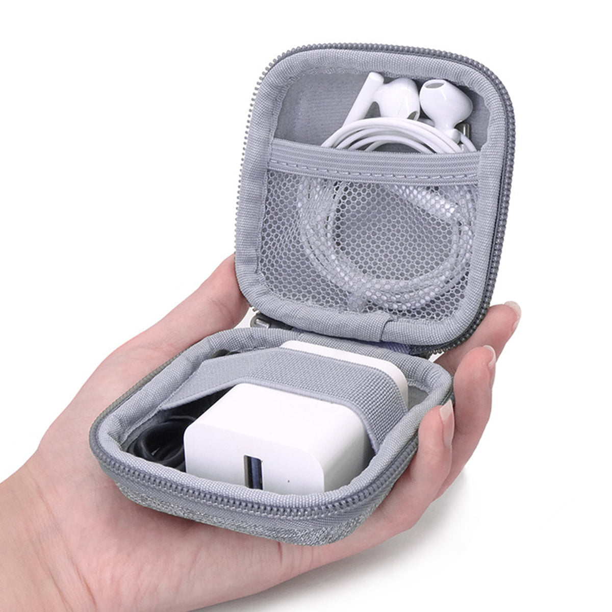 3.2 x 3.2" EVA Travel Data Line Storage Bag Carrying Case