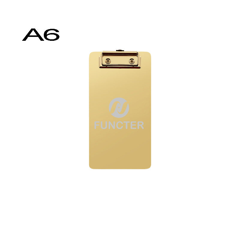 A6 Stainless Steel Heavy Duty Metal Menu Folder & Clipboard