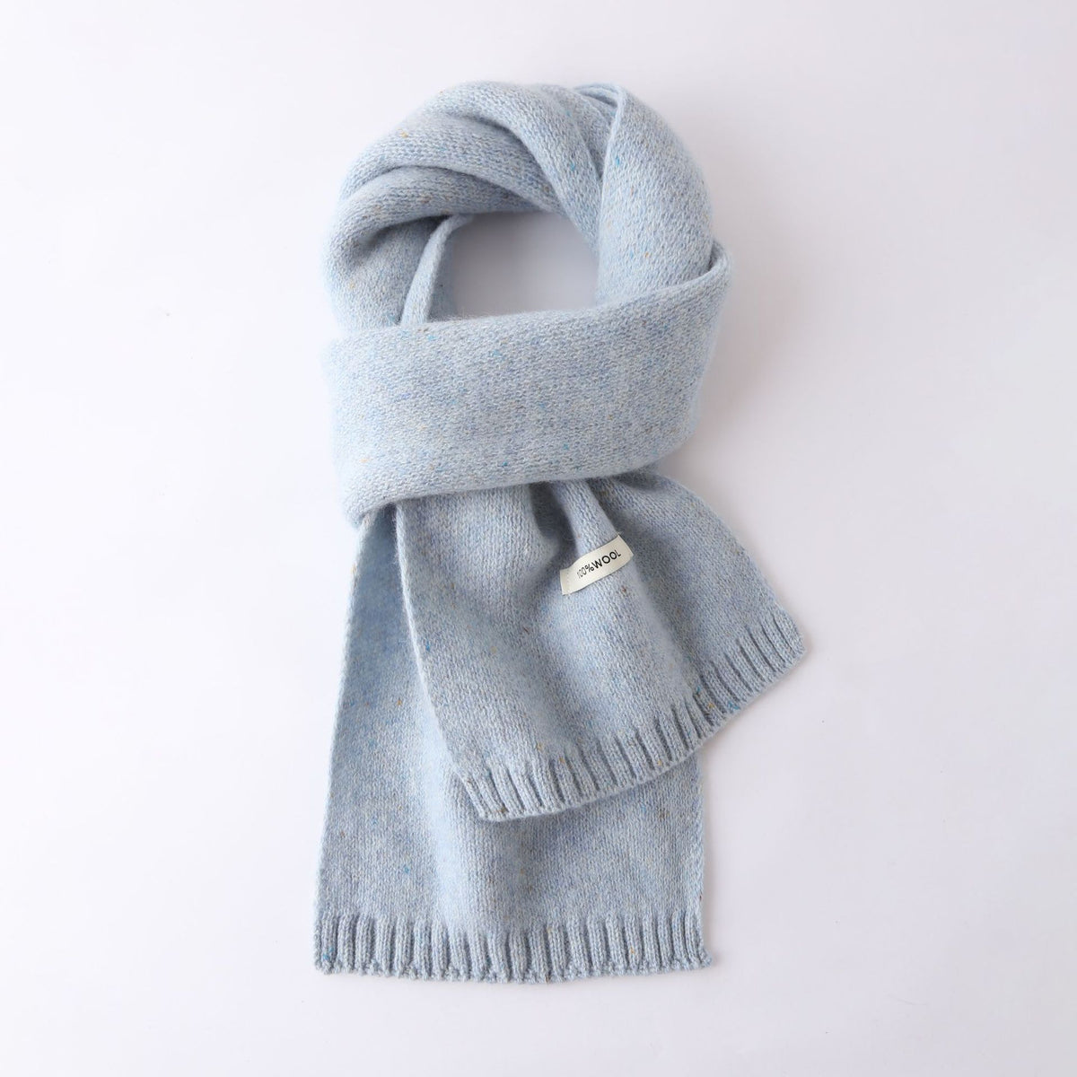 63'' 100% Lamb Wool Plain Scarf Solid Color Wool Scarf Knitted Scarf for Men and Women